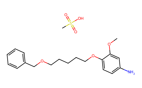 m-Anisidine, 4-((5-(benzyloxy)pentyl)oxy)-, methanesulfonate 15382-85-1